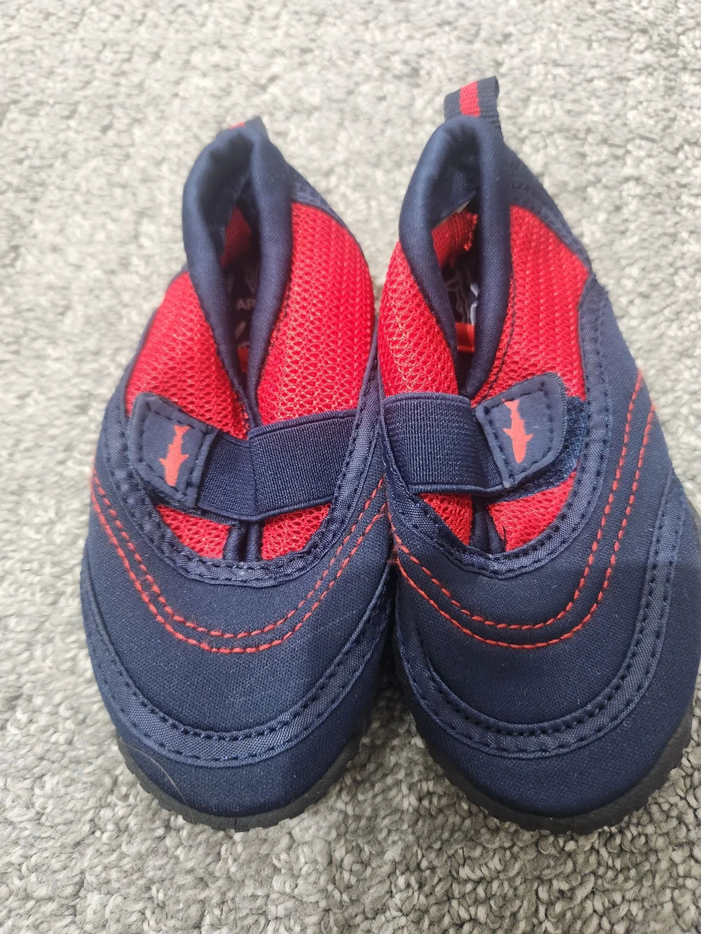 Kids Navy and Red Slip-On Water Shoes Size 7
